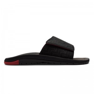 Olukai Awiki 'Olu Mens Beach Sandals Black / Red Canada | O1S-0558