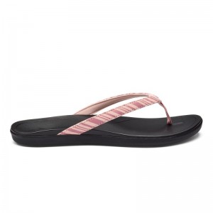 Olukai Ho'ōpio Womens Beach Sandals Pink / Stripe Canada | X5Z-3648