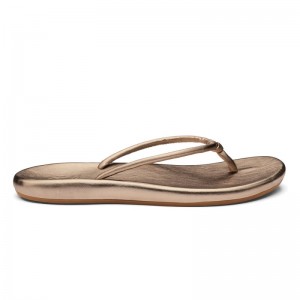 Olukai Huawai Womens Beach Sandals Gold Canada | H6X-5878