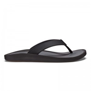 Olukai Kōko'o Mens Beach Sandals Black / Deep Grey Canada | J7W-1447