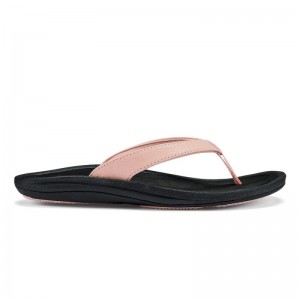 Olukai Kūlapa Kai Womens Beach Sandals Pink / Black Canada | P7L-2901