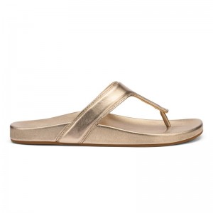 Olukai Kīpe'a Lipi Womens Sandals Gold Canada | T1Q-9070