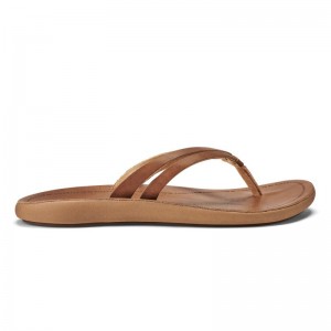 Olukai Kāpehe Luana Womens Beach Sandals Brown Canada | H6X-4092