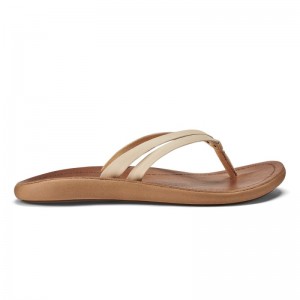 Olukai Kāpehe Luana Womens Beach Sandals Beige / Brown Canada | M1A-5419