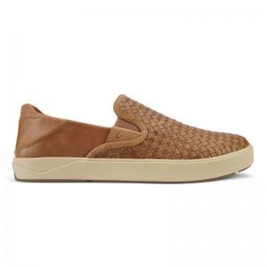 Olukai Lae'ahi Lauhala Mens Slip On Shoes Brown Canada | X6U-5902