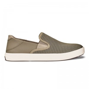 Olukai Lae'ahi Mens Slip On Shoes Olive Canada | L2A-0200