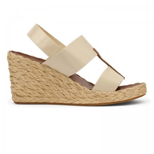 Olukai Lile Wedge Womens Sandals Beige / Brown Canada | K6P-9375