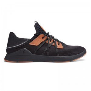 Olukai Mio Lī Mens Athletic Shoes Black / Brown Canada | B5V-9247