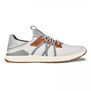 Olukai Mio Lī Mens Athletic Shoes Grey / Brown Canada | H0J-7070