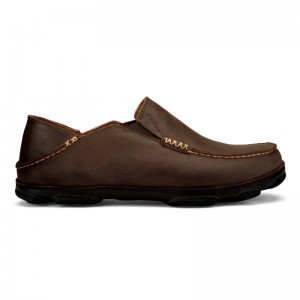 Olukai Moloā Mens Slip On Shoes Dark Brown Canada | F8I-1463