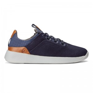 Olukai Nanea Lī Mens Athletic Shoes Blue / Indigo Canada | N9B-4255