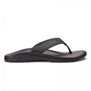 Olukai Ohana Mens Beach Sandals Dark Grey Canada | A6U-4945