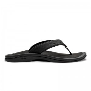 Olukai Ohana Womens Beach Sandals Black Canada | A0I-4025