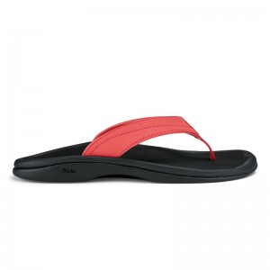 Olukai Ohana Womens Beach Sandals Coral / Black Canada | C5X-3490