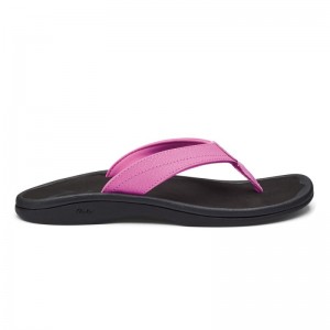 Olukai Ohana Womens Beach Sandals Pink / Black Canada | M8L-8135