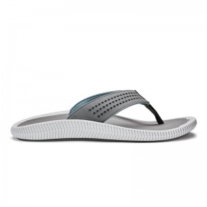 Olukai Ulele Mens Beach Sandals Grey Canada | Q6W-5375