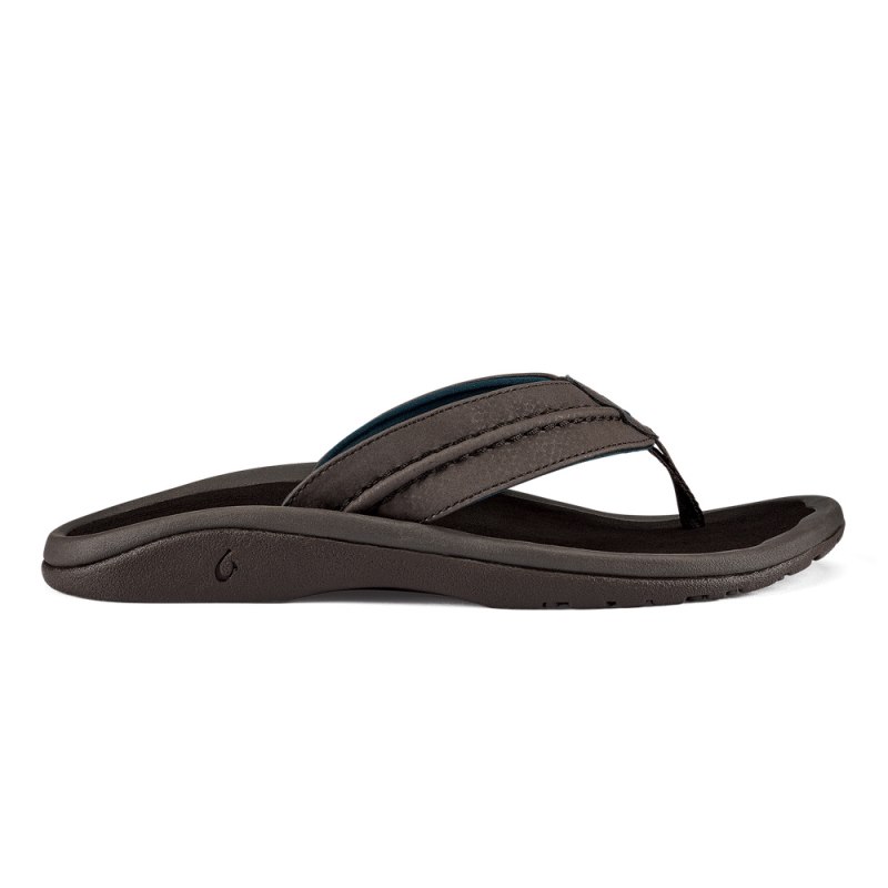 Olukai Hokua Mens Beach Sandals Dark Brown Canada | B5G-6837