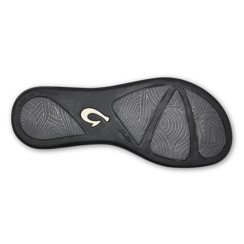 Olukai Honu Womens Beach Sandals Black Canada | C2M-2944