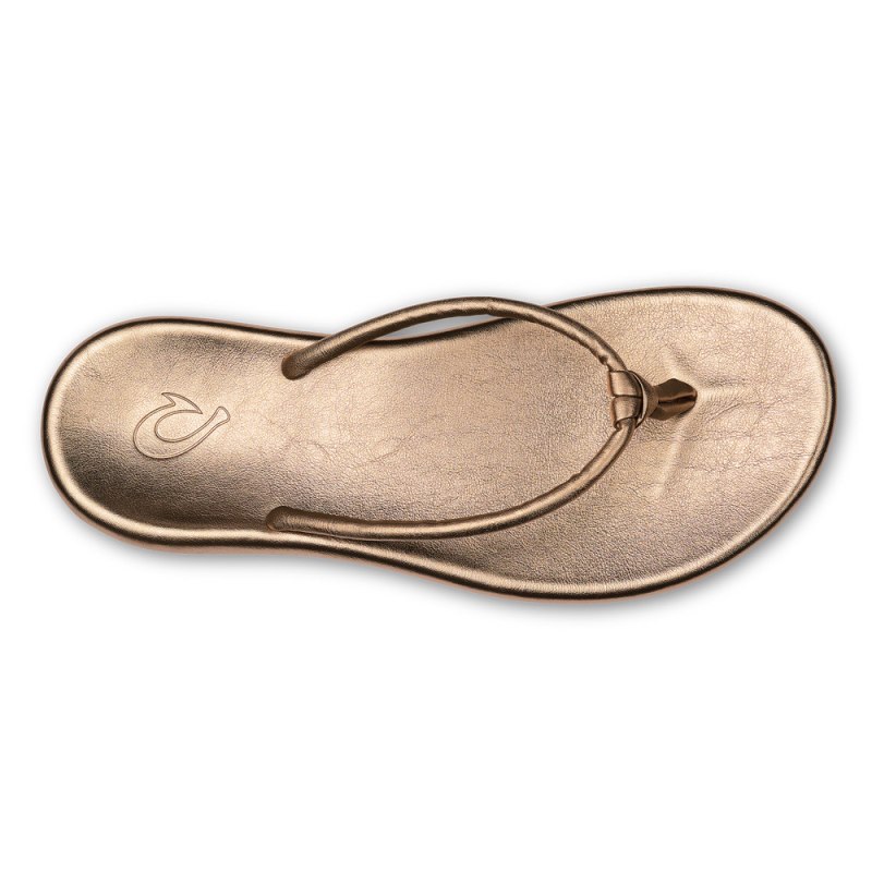 Olukai Huawai Womens Beach Sandals Gold Canada | H6X-5878