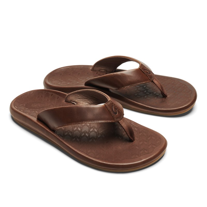 Olukai Ilikai Mens Beach Sandals Brown Canada | K5I-0105