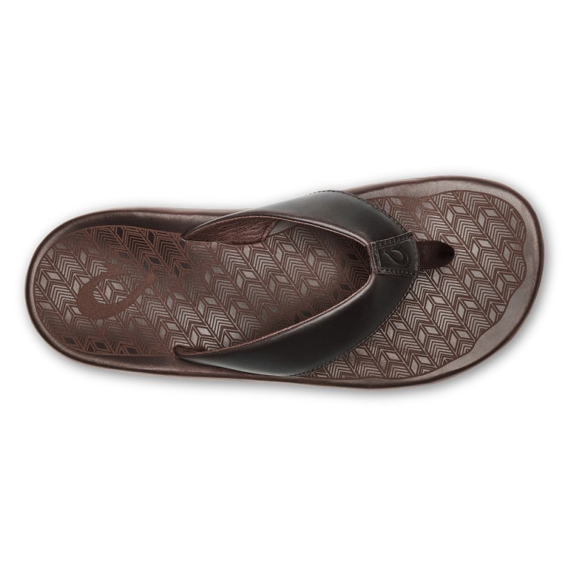 Olukai Ilikai Mens Beach Sandals Dark Brown Canada | F5X-7735