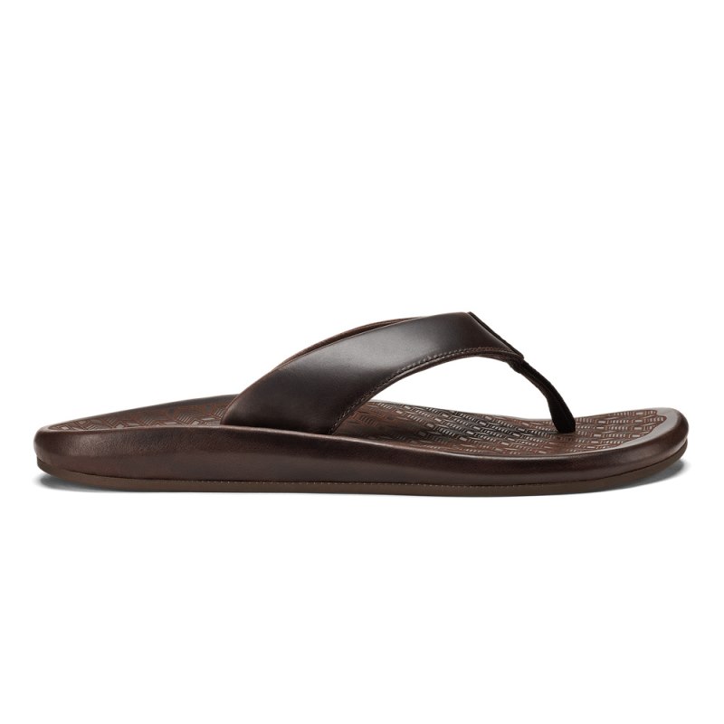 Olukai Ilikai Mens Beach Sandals Dark Brown Canada | F5X-7735