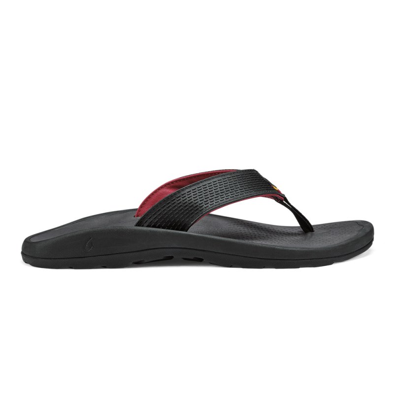 Olukai Imaka Mens Beach Sandals Black Canada | H6L-8311