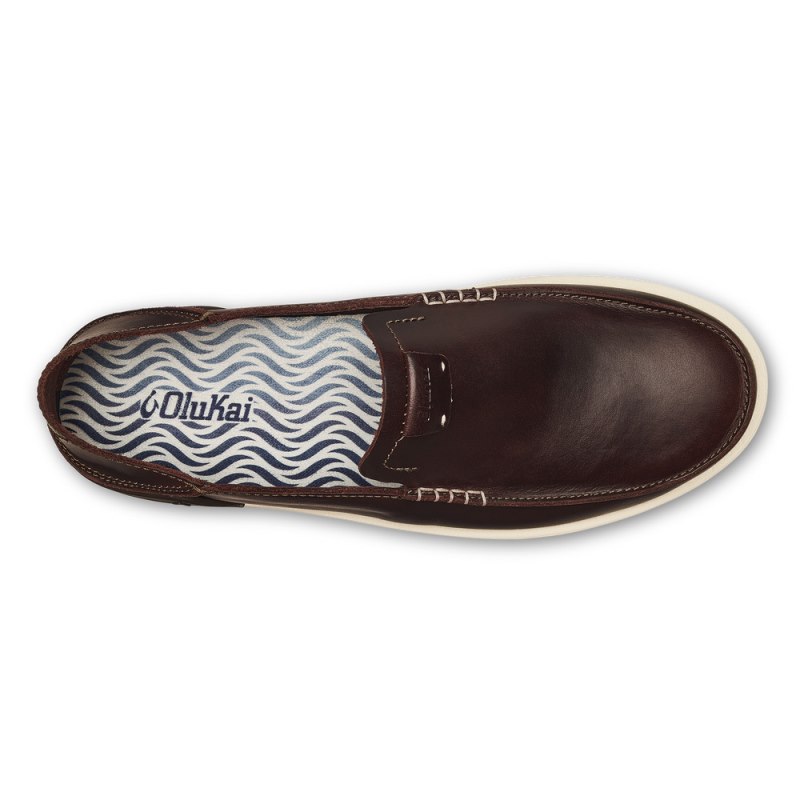 Olukai Kākaha Mens Slip On Shoes Dark Brown Canada | S4D-0500