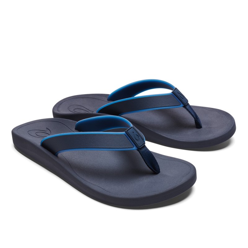 Olukai Kōko'o Mens Beach Sandals Navy Canada | S0I-4652