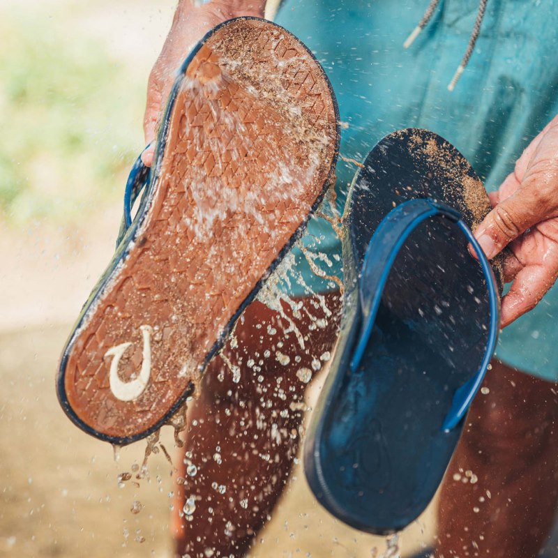 Olukai Kōko'o Mens Beach Sandals Navy Canada | S0I-4652