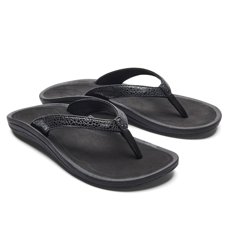 Olukai Kūlapa Kai Womens Beach Sandals Black Canada | G9F-9243