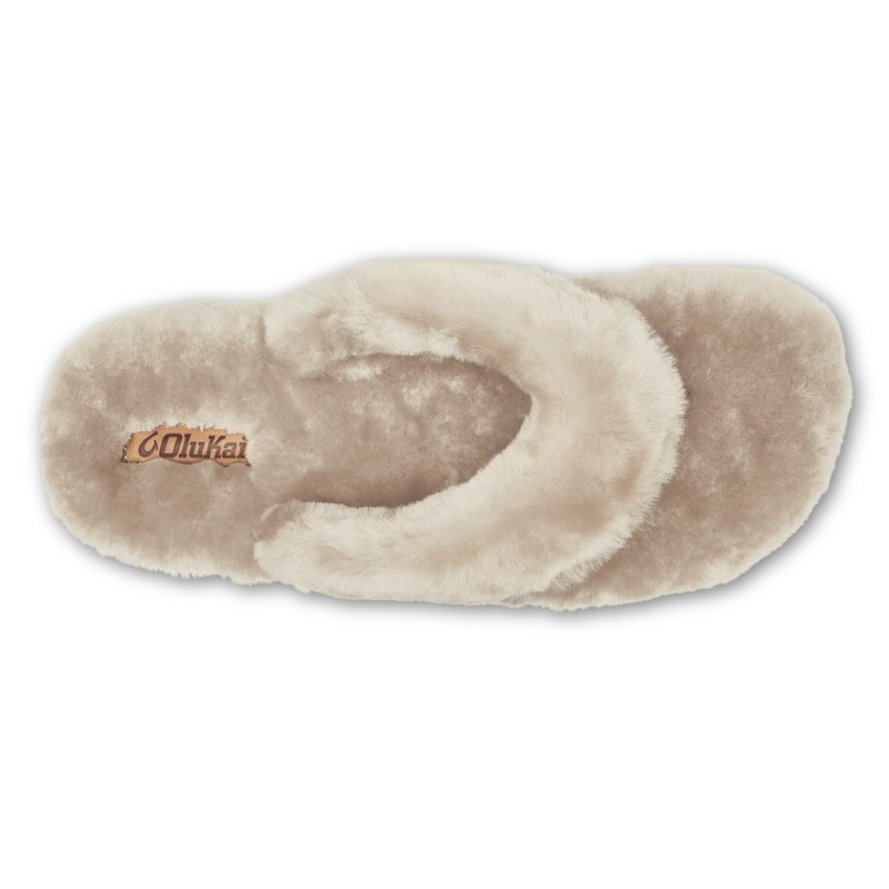 Olukai Kīpe'a Heu Womens Slippers Beige Canada | C1B-6553