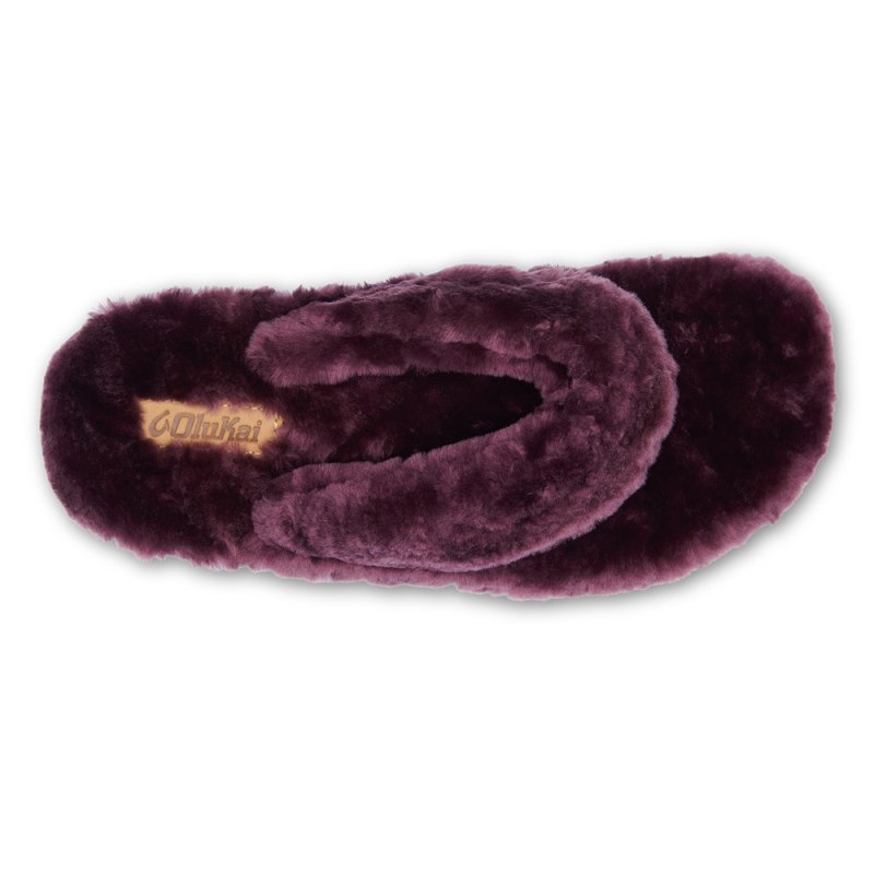 Olukai Kīpe'a Heu Womens Slippers Claret Canada | F4M-2675