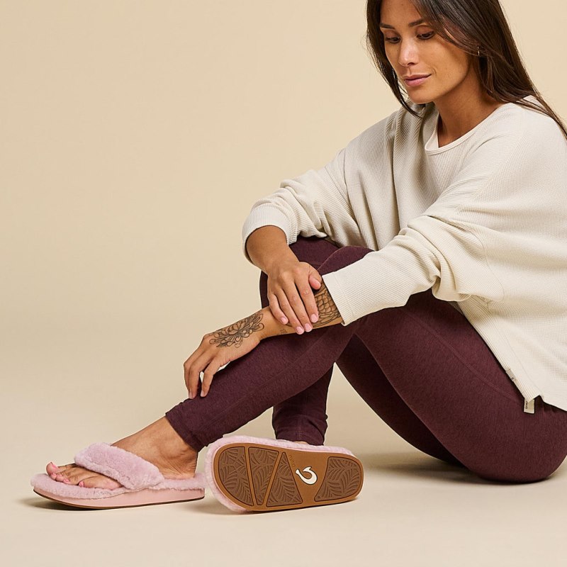 Olukai Kīpe'a Heu Womens Slippers Pink Canada | D5E-3386