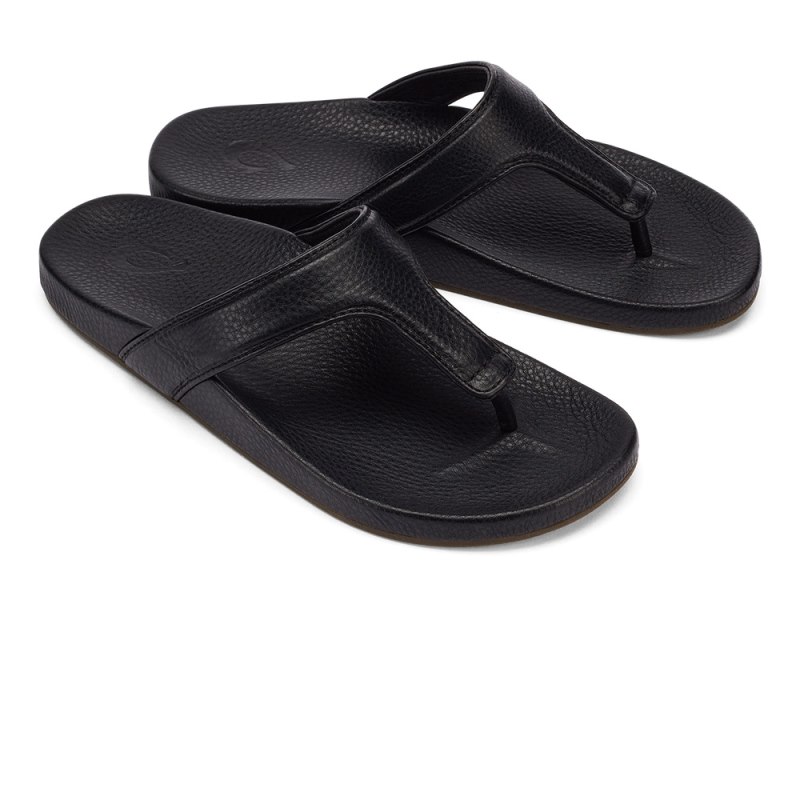 Olukai Kīpe'a Lipi Womens Sandals Black Canada | G5C-3549