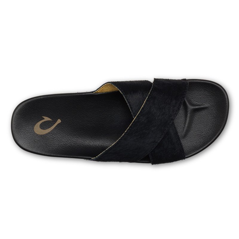 Olukai Kīpe'a 'Oho Womens Sandals Black Canada | K5S-7416