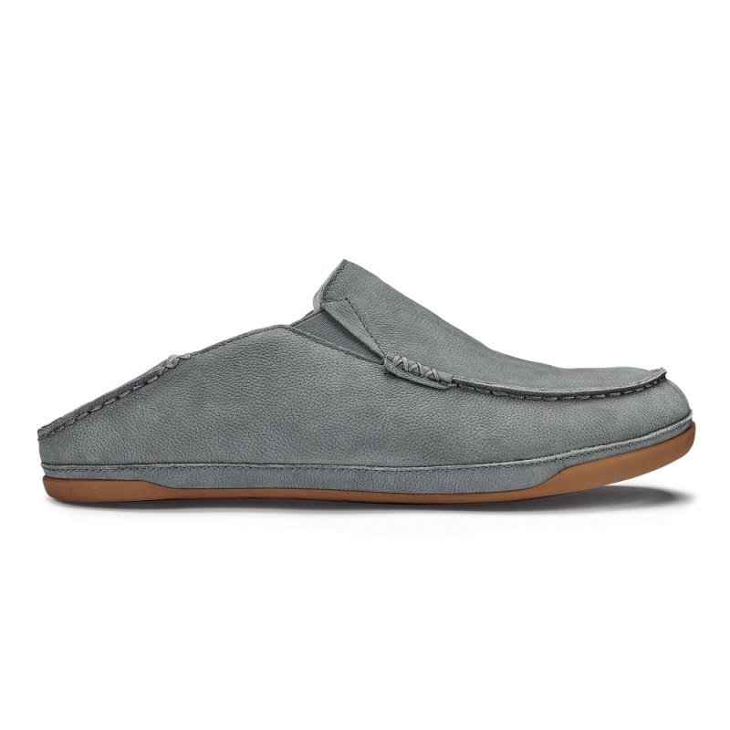 Olukai Kīpuka Hulu Mens Slippers Deep Grey Canada | J8M-8496