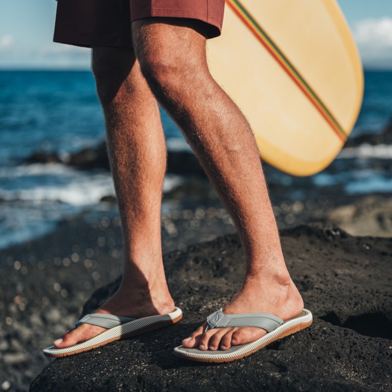 Olukai Kūkulu Mens Beach Sandals Grey Canada | H2S-6658