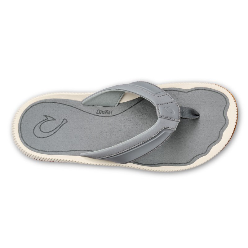 Olukai Kūkulu Mens Beach Sandals Grey Canada | H2S-6658