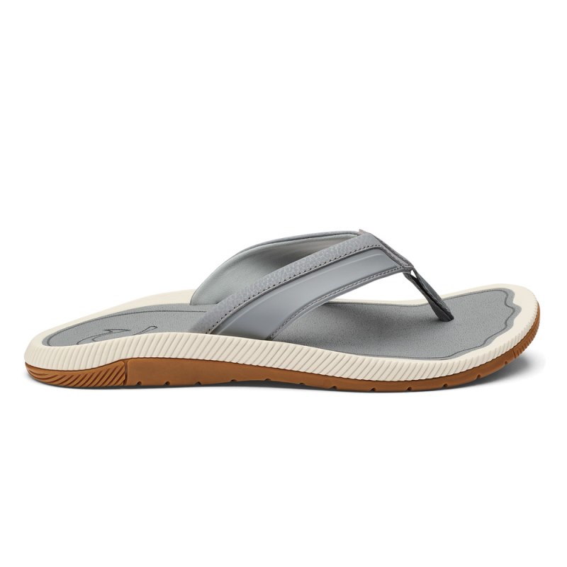 Olukai Kūkulu Mens Beach Sandals Grey Canada | H2S-6658