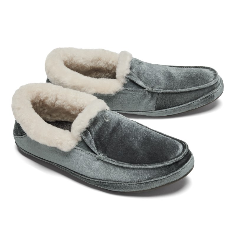 Olukai Ku'una Lānui Womens Slippers Deep Grey Canada | S9H-0305