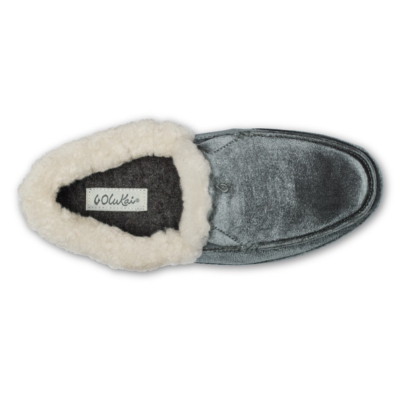 Olukai Ku'una Lānui Womens Slippers Deep Grey Canada | S9H-0305