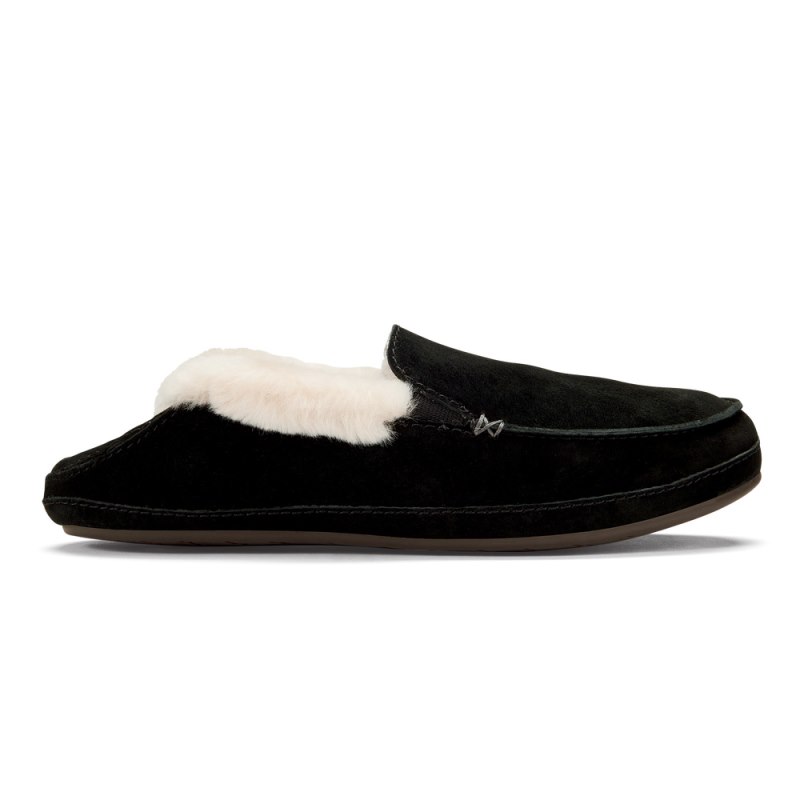 Olukai Ku'una Womens Slippers Black Canada | B1P-1483