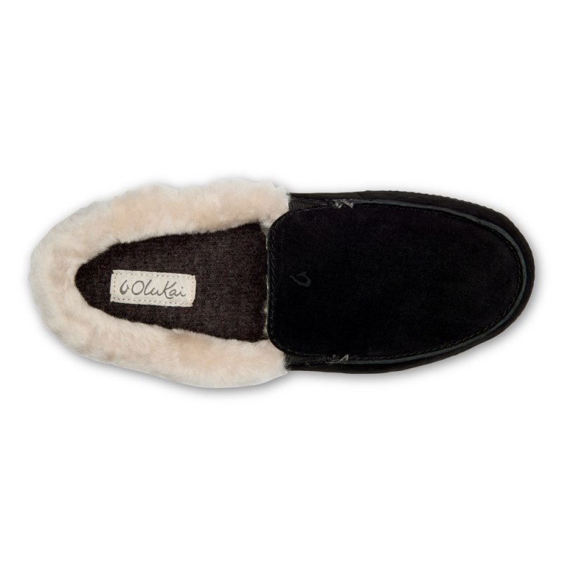 Olukai Ku'una Womens Slippers Black Canada | B1P-1483