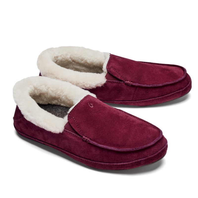 Olukai Ku'una Womens Slippers Red / White Canada | Q9G-0231