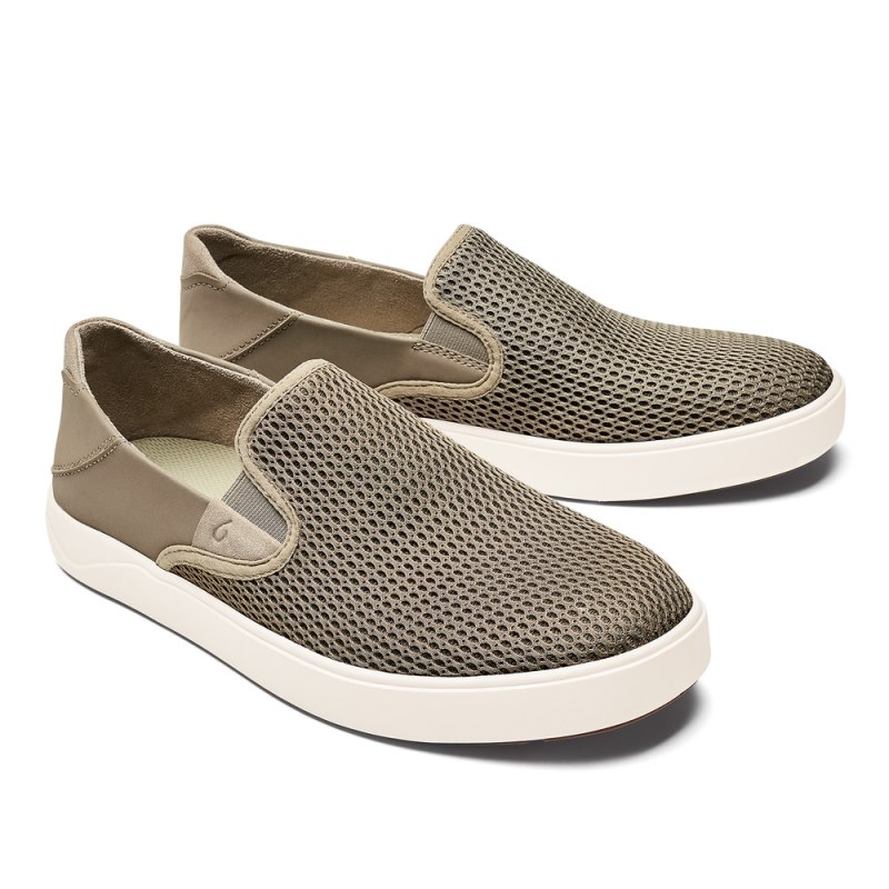 Olukai Lae'ahi Mens Slip On Shoes Olive Canada | L2A-0200