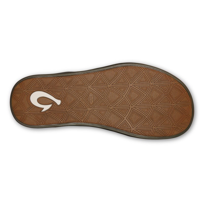 Olukai Maha Mens Beach Sandals Olive Canada | D9X-7294