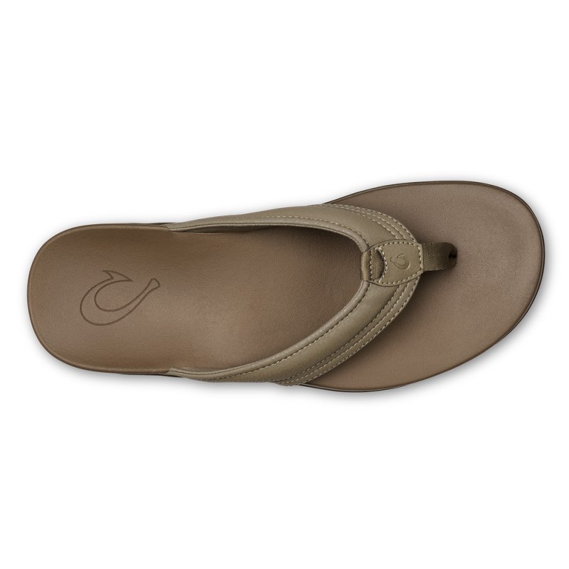 Olukai Maha Mens Beach Sandals Olive Canada | V5A-7703