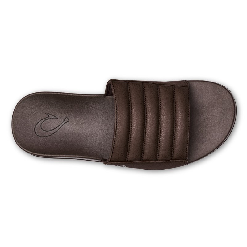 Olukai Maha 'Olu Mens Beach Sandals Dark Brown Canada | G9Y-3978