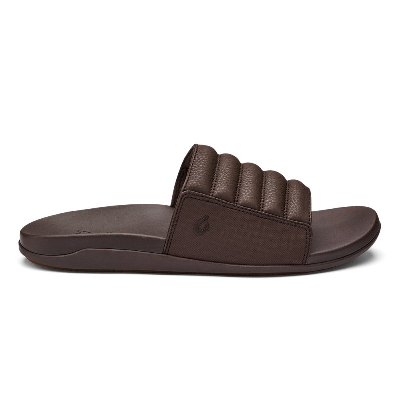 Olukai Maha \'Olu Mens Beach Sandals Dark Brown Canada | G9Y-3978